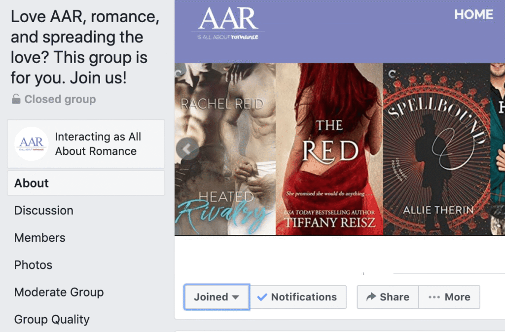 Announcing the AAR Private Facebook Group: A Safe Space to Discuss Romance