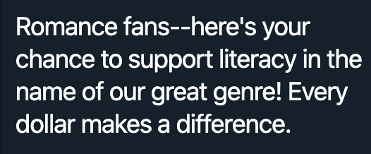 Donate to Romance for Literacy!