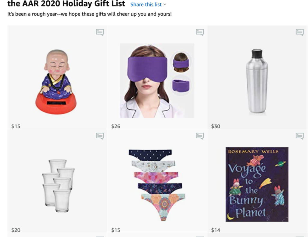 A Gift List and A Shameless Plea… can you use our link when you shop on Black Friday?